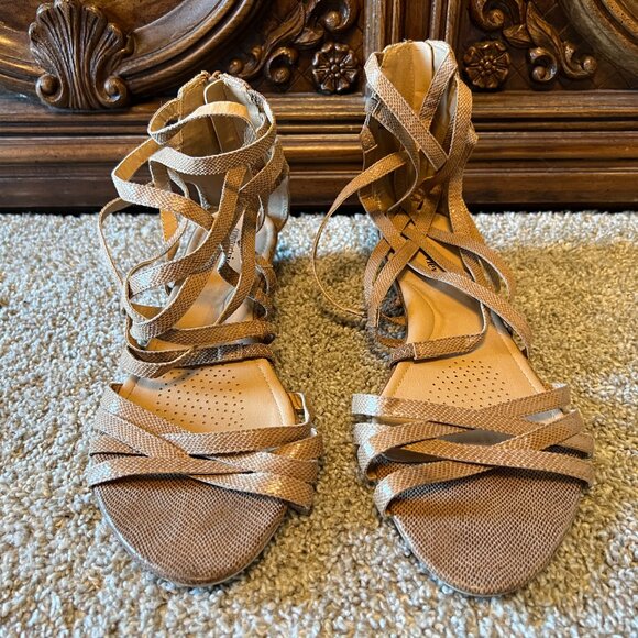 Comfortview Strappy Wedge Sandals Women's Size 12W - Picture 2 of 12